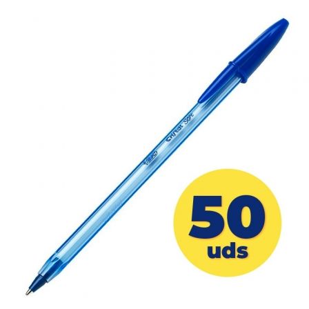 Bic Cristal Soft Azul Caja de 50 Unidades